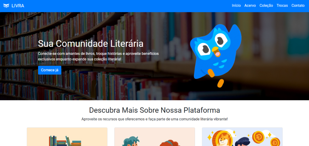 Sistema web de troca de livros desenvolvido em Laravel